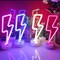 Summer Lightning Neon Sign With Holder Base, USB or 3-AA Battery Powered Neon Light, LED Desktop Wall Decoration, Various Parties, Decoration of Business Premises